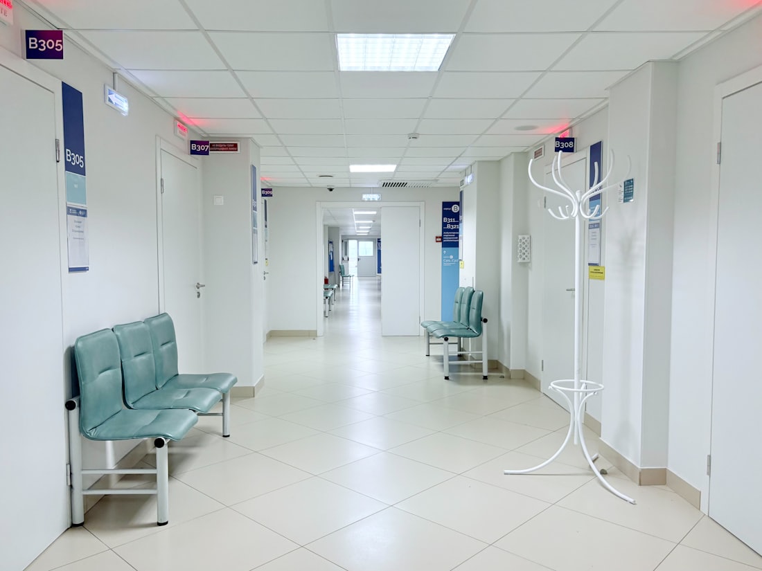 An empty clinic corridor