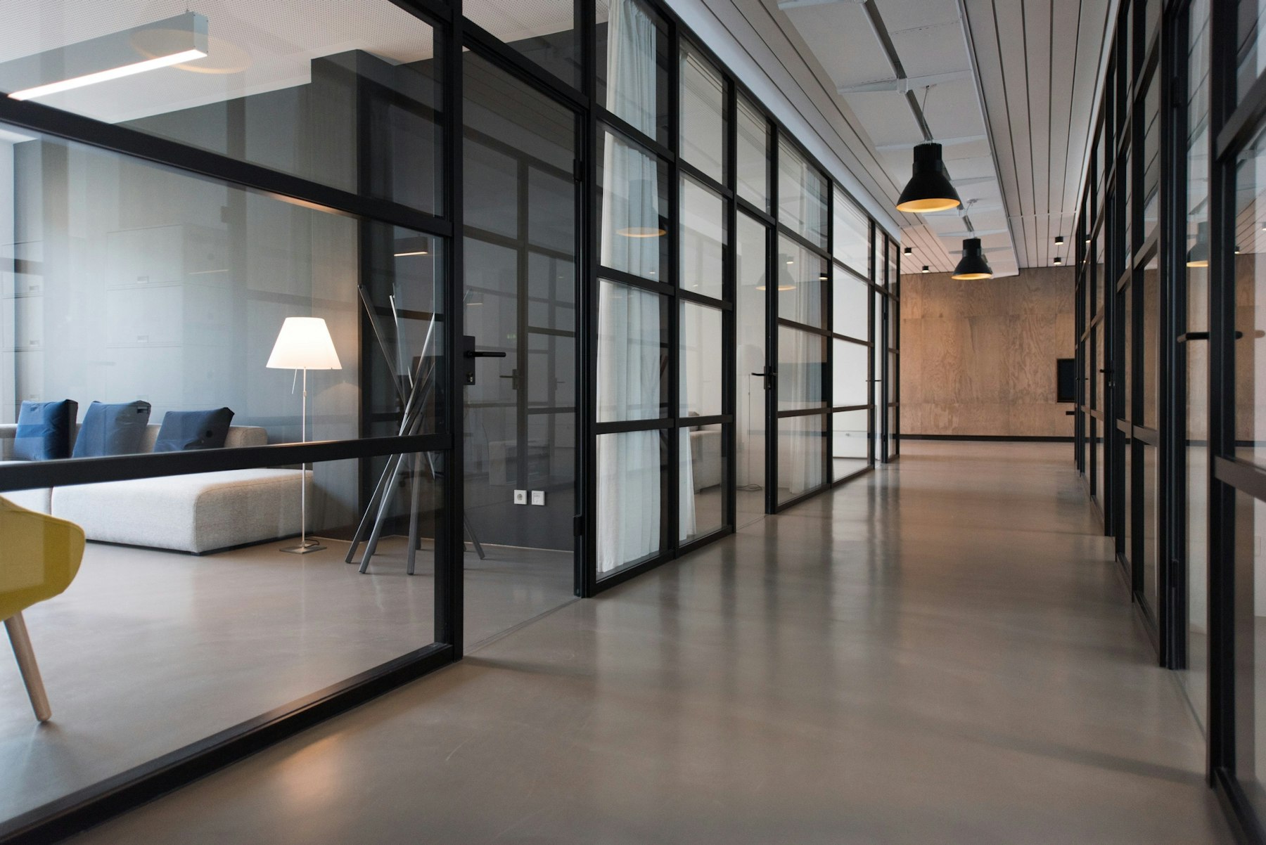 A modern workspace interior